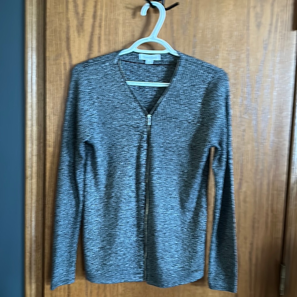 Ladies small grey Calvin Klein zip up sweater. Hardly worn!